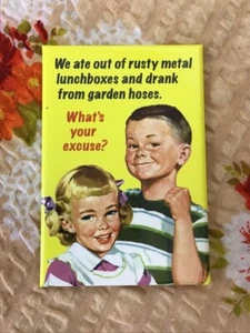 Rusty Metal Lunchboxes - Funny Fridge Magnet - Retro Humour - Bild 1 von 1