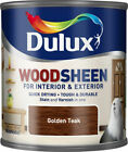 Dulux Woodsheen Wood Stain Varnish Interior Exterior Quick Drying Satin Finish
