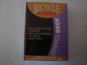 STRIPPER BICYCLE BLUE 809 MANDOLIN BACK DECK OF PLAYING CARDS GAFF MAGIC TRICKS - Picture 1 of 2