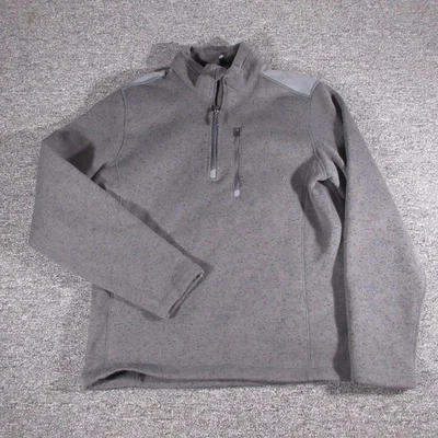Suéter Estoico Para Hombres XL Gris Cuarto Cremallera Pullover Polar Bolsillo en el Pecho Exterior Foto 1 de 4