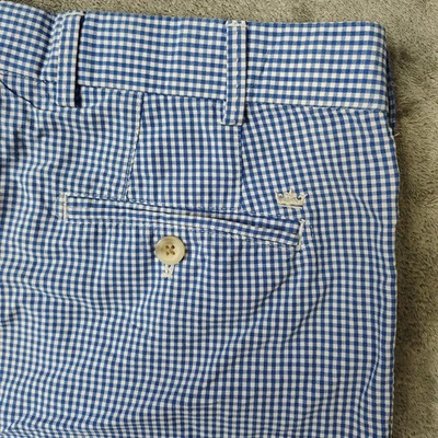 Pantalones Cortos de Golf Peter Millar Para Hombre 32 Azul Blanco A Cuadros Preppy 9" Entrepierna Foto 1 de 4