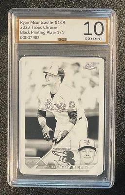Ryan Mountcastle #149 2023 Topps Chrome 1/1 Black Printing Plate - Imagem 1 de 2