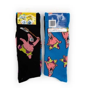 SpongeBob SquarePants Patrick Crew Socks Mens Womens Nickelodeon Fun Y2K Gift - Picture 1 of 8