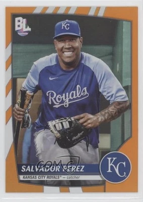 2023 Big League Uncommon Rainbow Foil Retail Electric Orange Salvador Perez #250 - Image 1 of 2