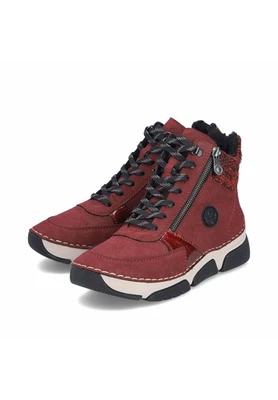 Rieker Damen Schnürstiefel warm gefüttert Stiefelette 45960-35 rot - Bild 1 von 4