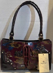 Patricia Nash Montana Collection Sadie Schnür Leder Umhängetasche Handtasche - Bild 1 von 14