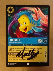 Disney Lorcana Flounder Autographed by James C Mulligan Signed Card TCG - Picture 1 of 4