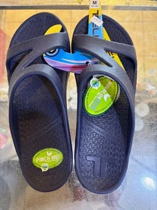 Telic Footwear "Made in America" Damen-Pantoletten mit Z-Riemen M Größe 9 Deep Ocean - Bild 1 von 5