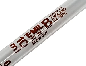 5 x Vintage E-MIL B Glass Pipette 10ml Blow Out NOS Borosilicate Pipette 0-10ml - Picture 1 of 10