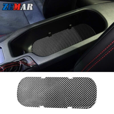 Pegatina de cubierta inferior portavasos de fibra de carbono para Toyota 86 Subaru BRZ 2016-2020 Foto 1 de 4