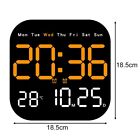 LED Wall Clock with Remote Control Brightness Adjustment and Day Countdown