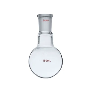 150ml 24/40 1-Neck Round Bottom Glass Flask Lab Boiling Vessel Single Neck - Picture 1 of 2