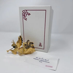 1999 Annual Millennium Angel Danbury Mint Christmas Ornament Gold Plated - Picture 1 of 13