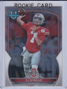 Tarjeta de novato CJ STROUD 2022 Bowman cromada fútbol americano Ohio State HOUSTON TEXANS RC! - Imagen 1 de 2