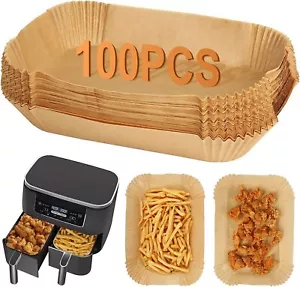100/300Stk Backpapier für Friteuse Heißluftfritteuse Backofen Airfryer Liner DE - Bild 1 von 13