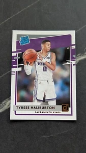 2020-21 Panini Donruss Rated Rookie Tyrese Haliburton Kings RC - Imagen 1 de 2