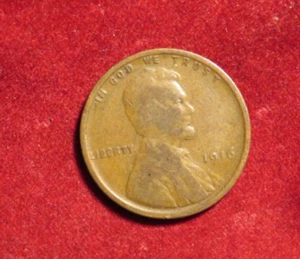 1916-P Lincoln Wheat Penny FREE SHIPPING Looks Very Good - Bild 1 von 2