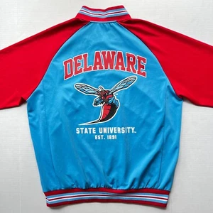 Big Boy Copricapo Track Jacket Delaware State Hornets Uomo XL Full Zip Blu Rosso - Foto 1 di 8