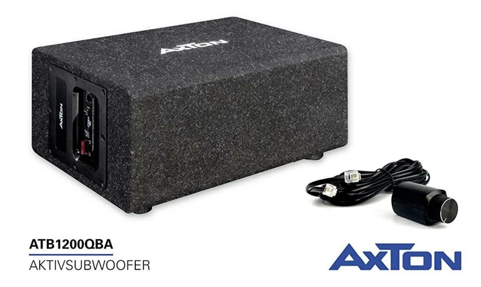 AXTON ATB120QBA Bassreflex Aktivsubwoofer Bassbox Auto, LKW, Reisemobil - Bild 1 von 4