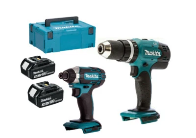 Drill Combi DHP453Z 18v LXT   2 BL1830 3ah Batteries  DTD152Z MAKPAC - Image 1 of 4
