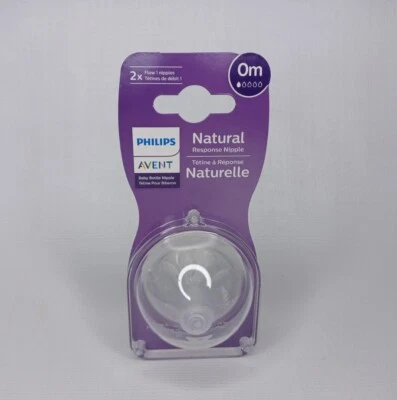 Philips Avent Flujo Natural 1 Pezón Paquete de 2 Pezones Bebé Nuevos Foto 1 de 4