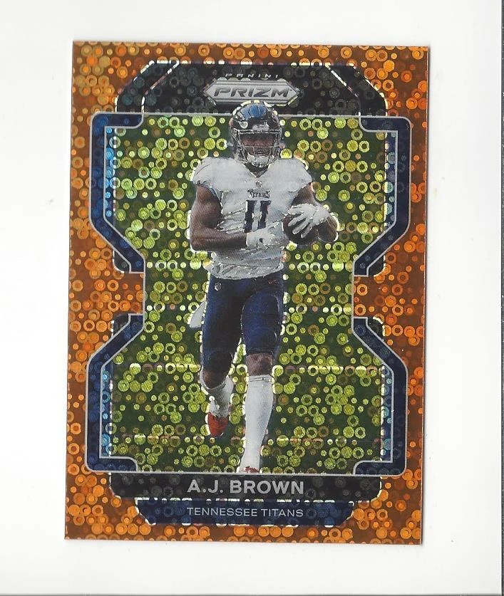 2021 Prizm Football Orange Disco Prizms Singles - You Choose - Image 1 of 1
