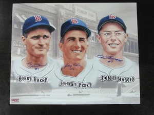 Bobby Doerr Johnny Pesky Dom Dimaggio Autograph 16 x 20 Photo Boston Red Sox - Picture 1 of 1