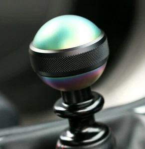 SSCO NEO CHROME KNURLED SR-M 55MM 440 GRAMS WEIGHTED SHIFT KNOB SHIFTER SPHERE - Picture 1 of 5