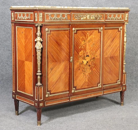 Superb Dor'e Bronze Mounted Figural Sideboard Attributed to Francois Linke Cover