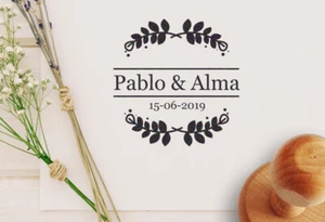 SELLO BODA personalizado, ideal para personalizar los detalles de tu Boda - Picture 1 of 2
