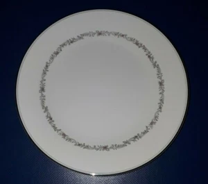 4 GUC Noritake Corona 6502 rosa Blumen grau Schnörkel Platinrand Speiseteller - Bild 1 von 4