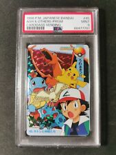 Pokemon Japanese Carddass Anime collection Holo Kira - 45 Ashe Charizard PSA 9