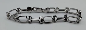 Bracciale Vintage Cerniera Ferramenta Slot Link Argento Sterling 925 Italia - Foto 1 di 4