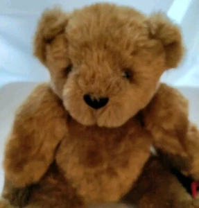 Oso de peluche Vermont usado marrón con corazón rojo "Puma" hecho en EE. UU. I Heart You - Imagen 1 de 7