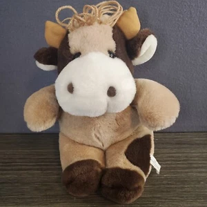 Vintage Chosun Brown Tan Cow Plush 10" Yarn Hair Sitting The Windsor Collection  - Picture 1 of 9