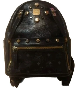 Men’s MCM Stark Visetos Backpack black Retail $1200 removable pouch - Picture 1 of 14