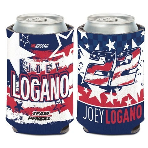Joey Logano 2020 Wincraft #22 Team Penske Patriotic Can Coolie FREE SHIP! Cover