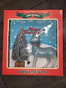 Christopher Radko Shiny Brite Ornament Set Reindeer And Tree - Picture 1 of 2