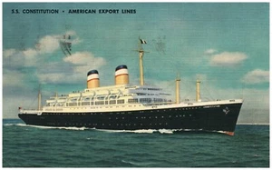 1930s USS Constitution Old Ironsides High Sea American Export Shipping Line B588 - Picture 1 of 2