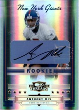 2006 Donruss Threads Football Card Pick (Inserts List 2)