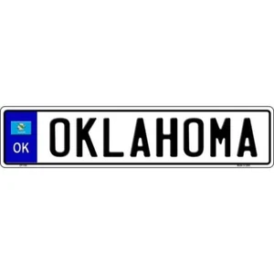 Letrero de matrícula Oklahoma Metal European 20,5"" x 4,5"" para coche camión hogar - Imagen 1 de 1