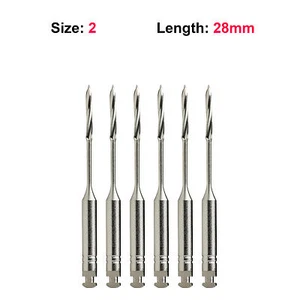 Peeso Reamers Endodontic DRILLS Drill #2 28mm 6/Pkg Top Quality - Picture 1 of 2