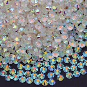 Cristal blanco transparente AB FlatBack pedrería vidrio cuentas de piedra para fabricación de joyas - Imagen 1 de 20