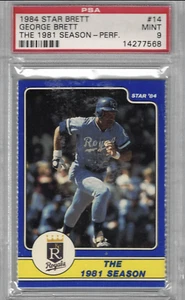 1984 STAR #14 GEORGE BRETT PSA 9 ROYALS HOF - Foto 1 di 2