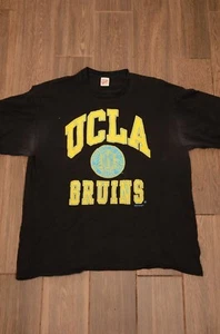 VTG Jerzees Ucla Bruins Men Shirt XL Black Graphic Print Short Sleeve - Picture 1 of 9