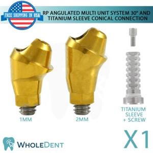 1x RP konisch Sechskant abgewinkelt 30° Multi Unit Titan Hülse Set Dental Werkzeuge - Bild 1 von 5