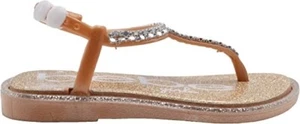 Bebe Girls Toddler Baby Little Kid PCU Rhinestone T-Strap Slide Sandal With Spar - Picture 1 of 4
