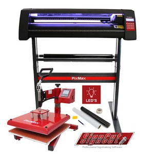 LED Vinyl Schneideplotter Folienplotter Plotter Transferpresse Presse Software - Bild 1 von 12