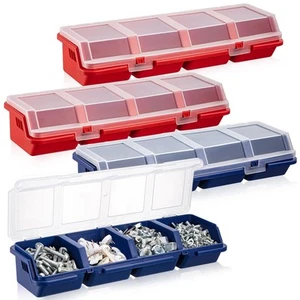 4 Pcs Screw Organizers and Storage Bins with Locks Plastic Hardware Organizer... - Picture 1 of 6