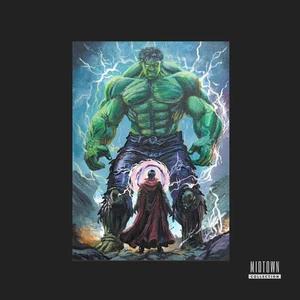 Hulk / Dr. Strange - Marvel - Tarjeta de boceto de artista original 1/1 (firmada) - Imagen 1 de 1